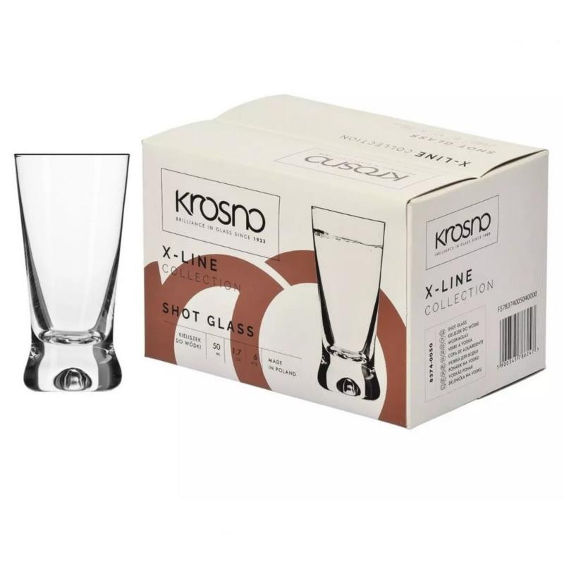 Kieliszki do wódki 50ml 6szt Krosno X-Line
